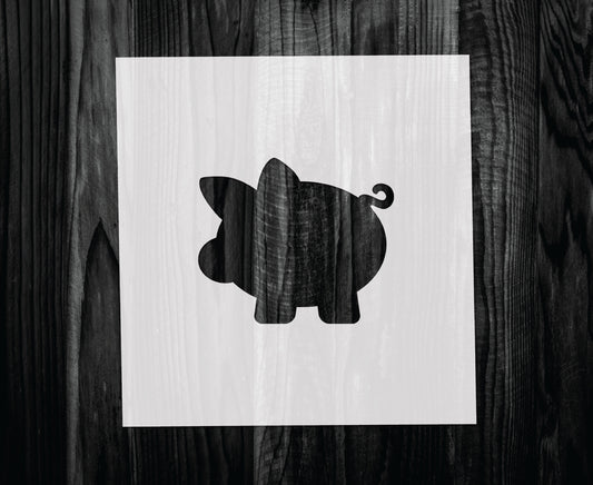 Piggy Bank Stencil, Mylar reusable stencil, Stencil, FAST SHIPPING