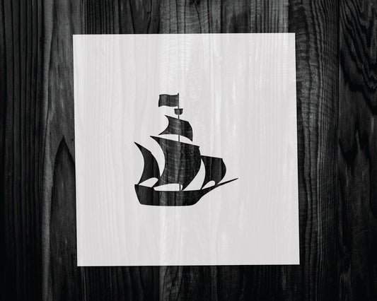 Pirate Ship Stencil, Mylar reusable stencil, Stencil, FAST SHIPPING