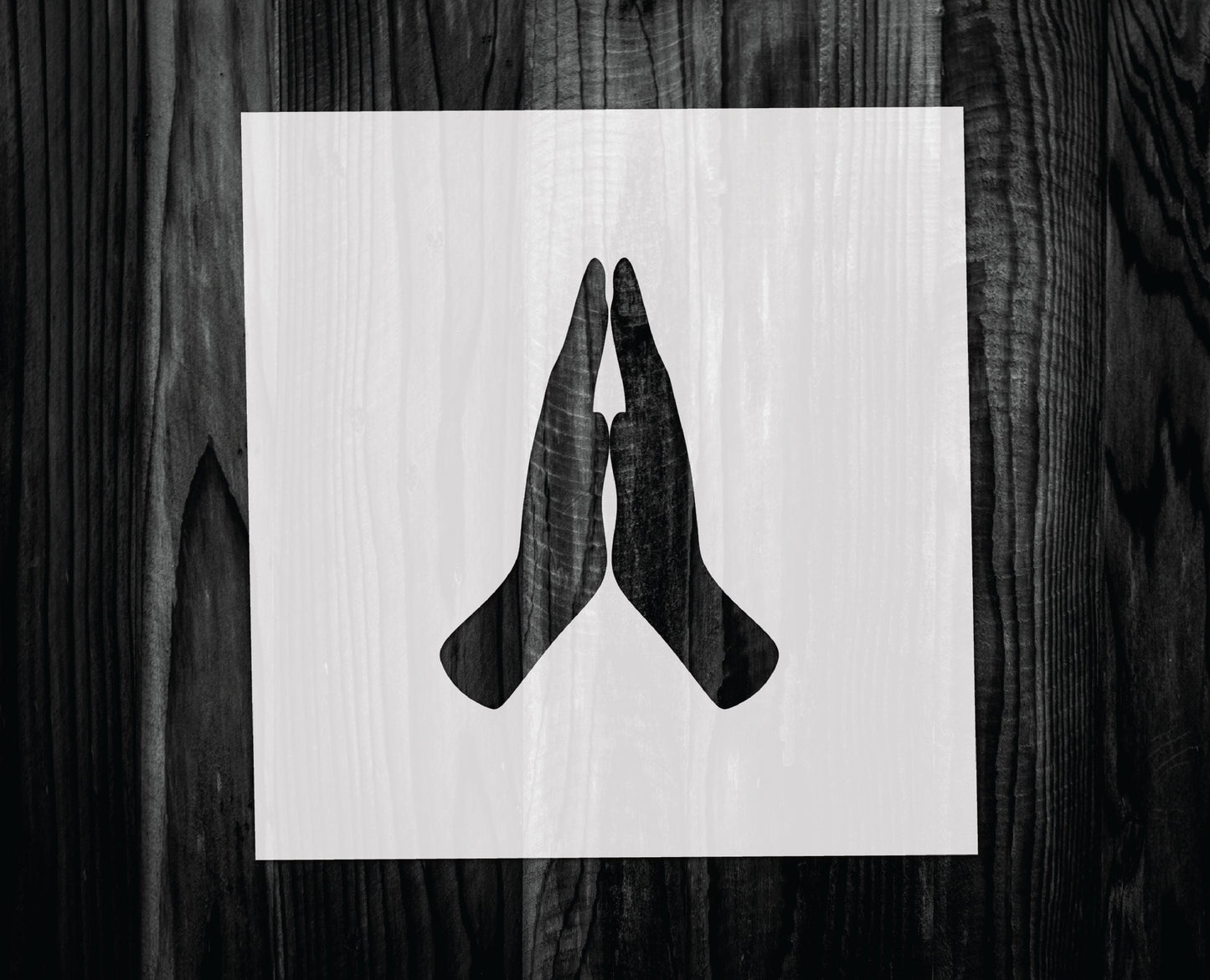 Praying Hands Stencil, Mylar reusable stencil, Stencil, FAST SHIPPING