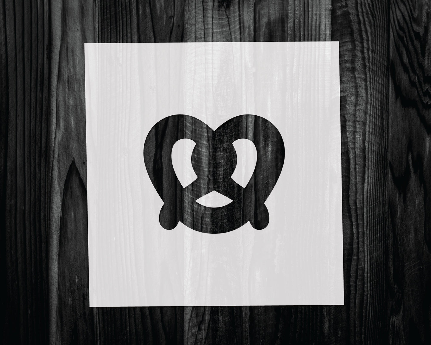 Pretzel Stencil, Mylar reusable stencil, Stencil, FAST SHIPPING