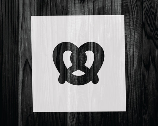 Pretzel Stencil, Mylar reusable stencil, Stencil, FAST SHIPPING