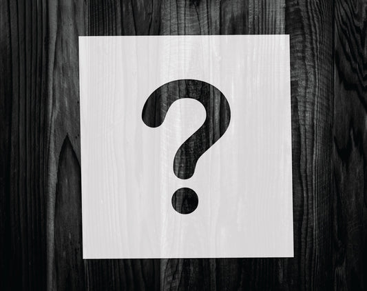 Question Mark Stencil, Mylar reusable stencil, Stencil, FAST SHIPPING
