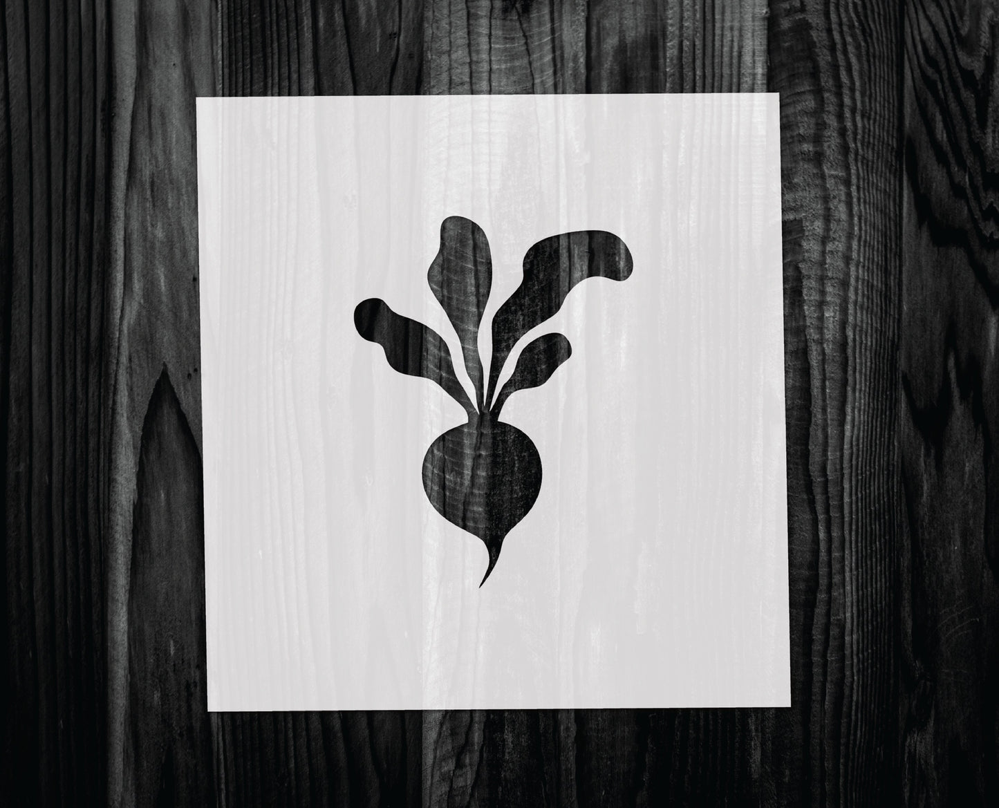 Radish Stencil, Mylar reusable stencil, Stencil, FAST SHIPPING