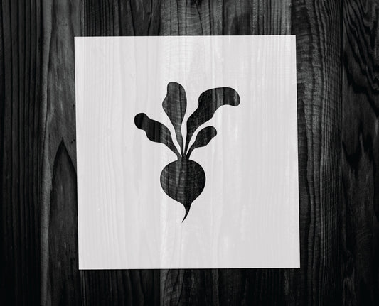 Radish Stencil, Mylar reusable stencil, Stencil, FAST SHIPPING