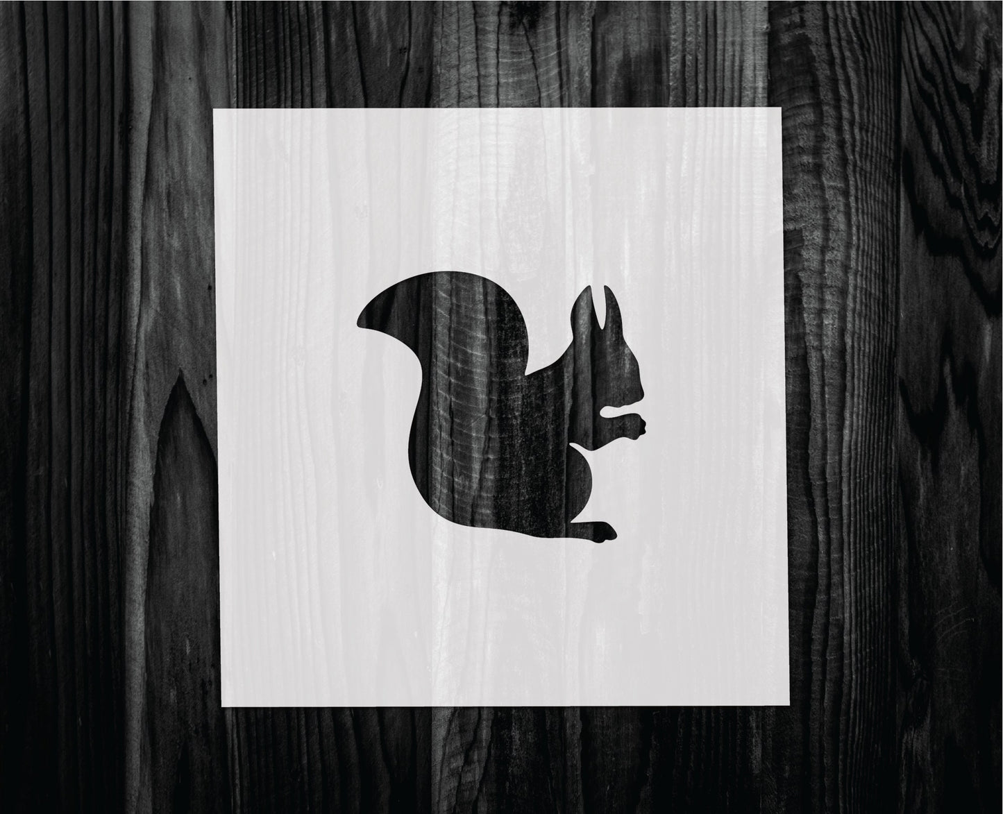Squirrel Stencil, Mylar reusable stencil, Stencil, FAST SHIPPING
