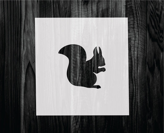 Squirrel Stencil, Mylar reusable stencil, Stencil, FAST SHIPPING