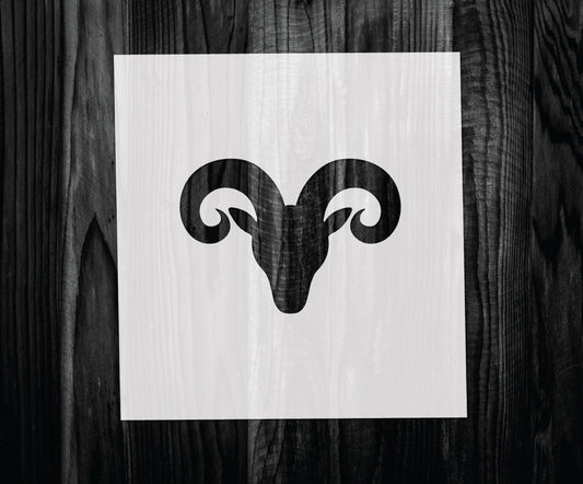 Ram Head Stencil, Mylar reusable stencil, Stencil, FAST SHIPPING