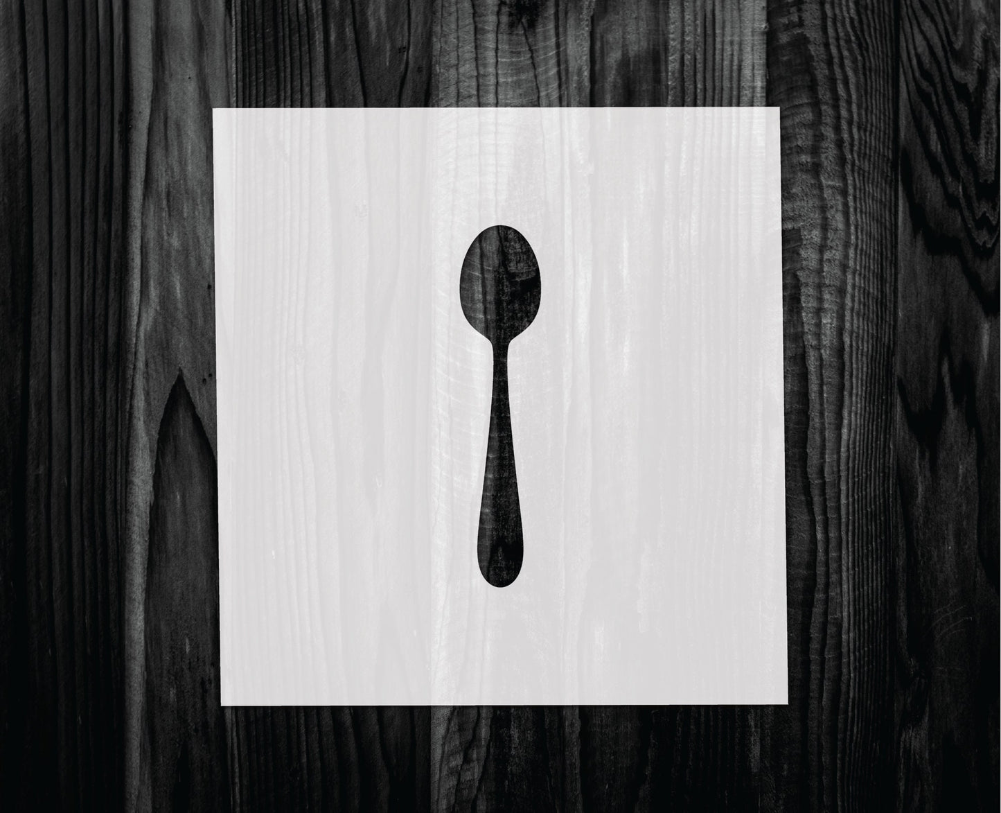 Spoon Stencil, Mylar reusable stencil, Stencil, FAST SHIPPING