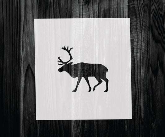 Reindeer Stencil, Mylar reusable stencil, Stencil, FAST SHIPPING