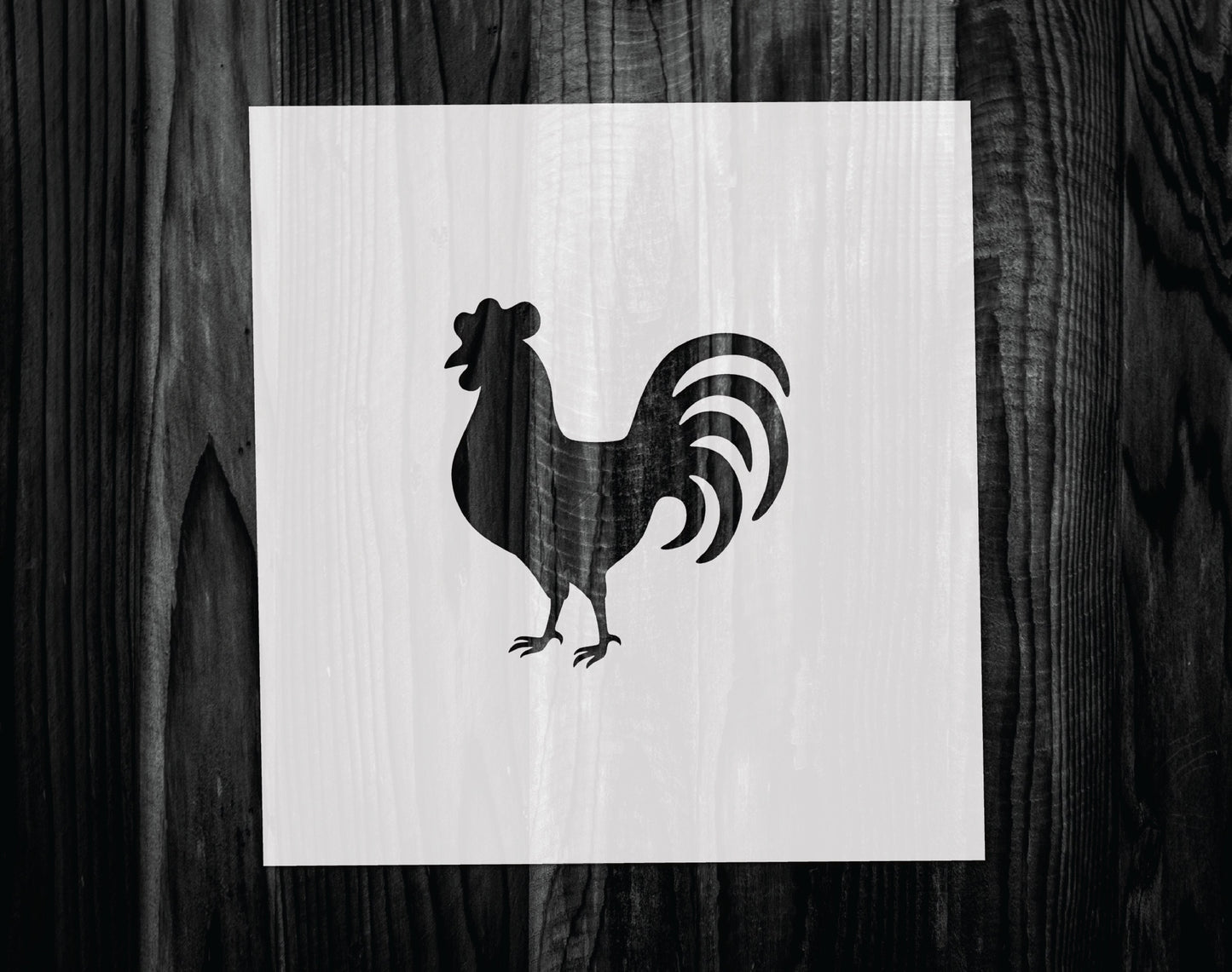 Rooster Stencil, Mylar reusable stencil, Stencil, FAST SHIPPING