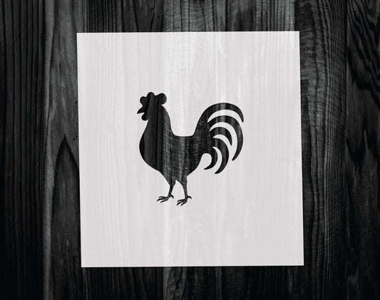 Rooster Stencil, Mylar reusable stencil, Stencil, FAST SHIPPING