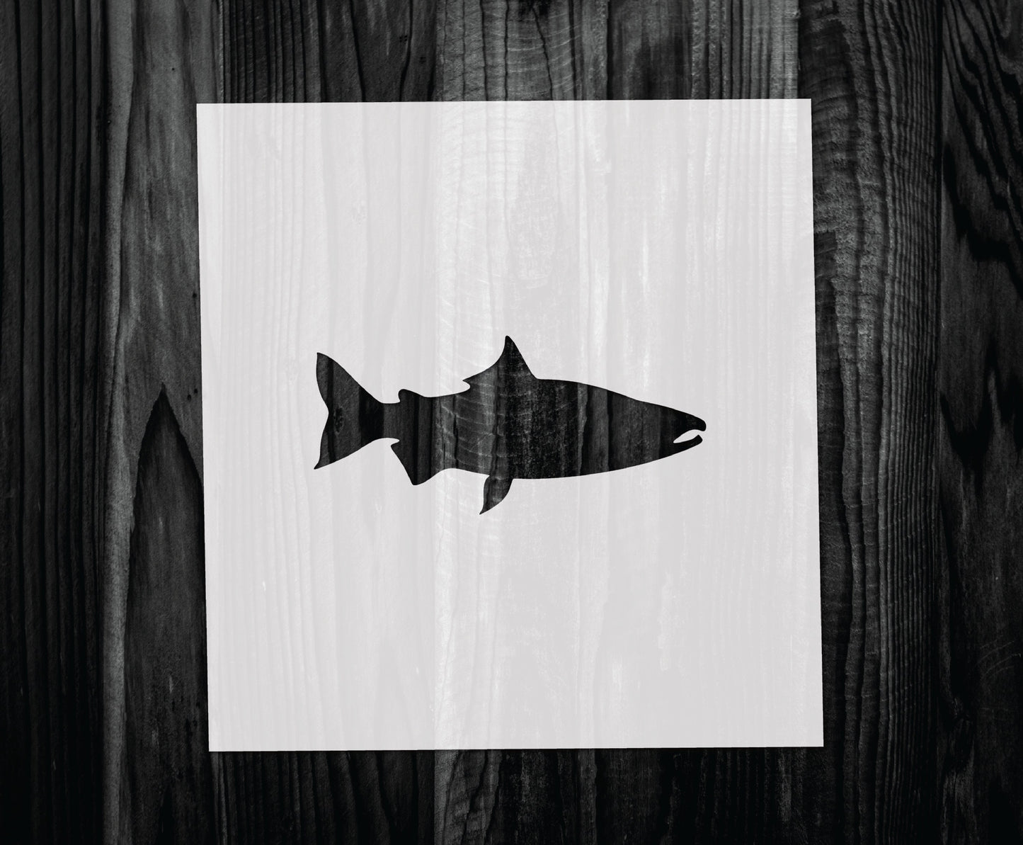 Salmon Stencil, Mylar reusable stencil, Stencil, FAST SHIPPING