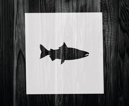 Salmon Stencil, Mylar reusable stencil, Stencil, FAST SHIPPING