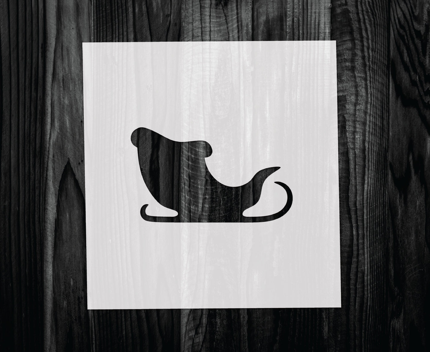 Santa Sleigh Stencil, Mylar reusable stencil, Stencil, FAST SHIPPING