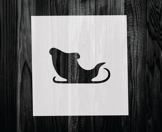 Santa Sleigh Stencil, Mylar reusable stencil, Stencil, FAST SHIPPING