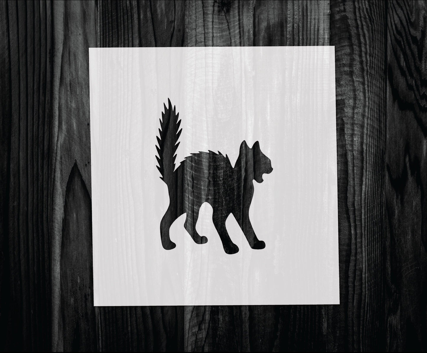Scary Cat Stencil, Mylar reusable stencil, Stencil, FAST SHIPPING