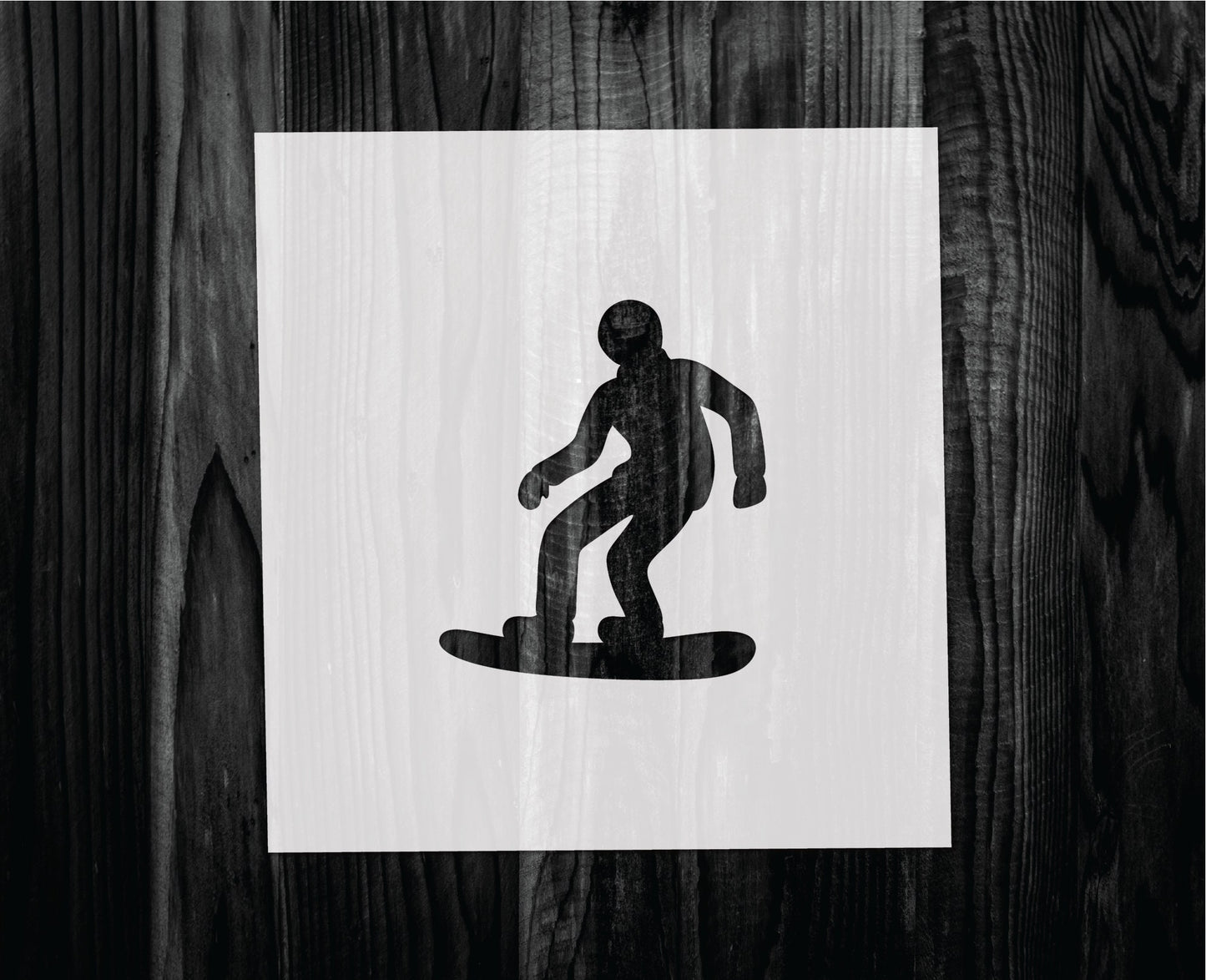 Snowboarder Stencil, Mylar reusable stencil, Stencil, FAST SHIPPING