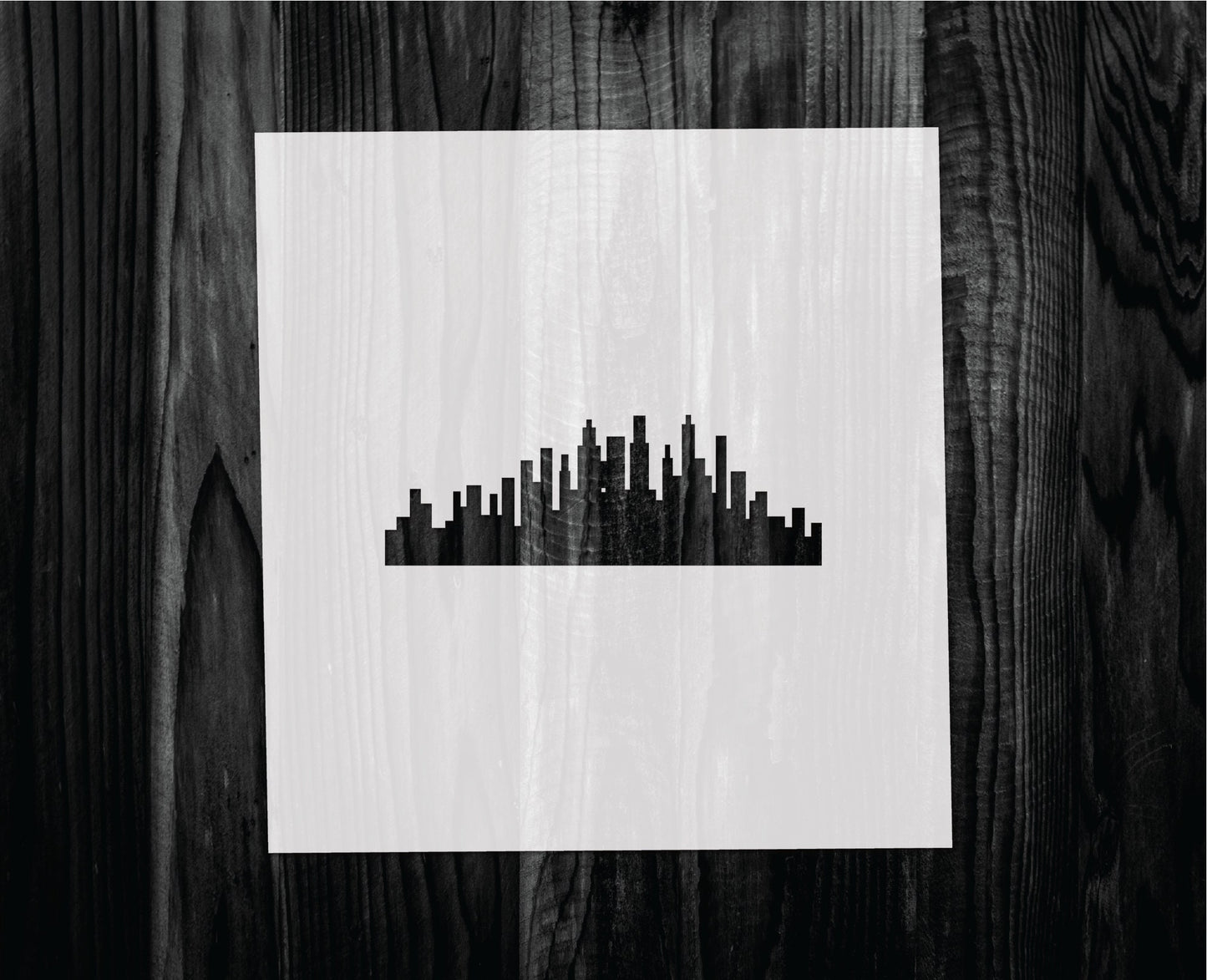 Skyline Stencil, Mylar reusable stencil, Stencil, FAST SHIPPING