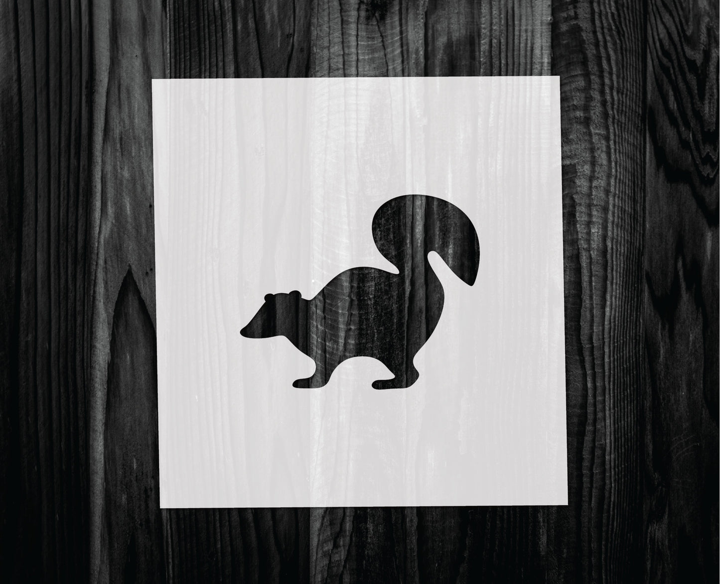 Skunk Stencil, Mylar reusable stencil, Stencil, FAST SHIPPING