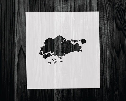 Singapore Stencil, Mylar reusable stencil, Stencil, FAST SHIPPING