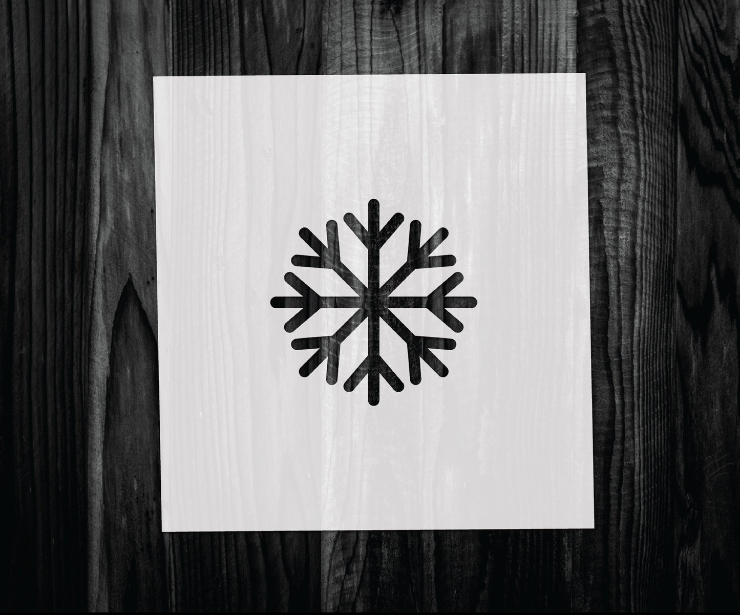 Simple Snowflake Stencil, Mylar reusable stencil, Stencil, FAST SHIPPING