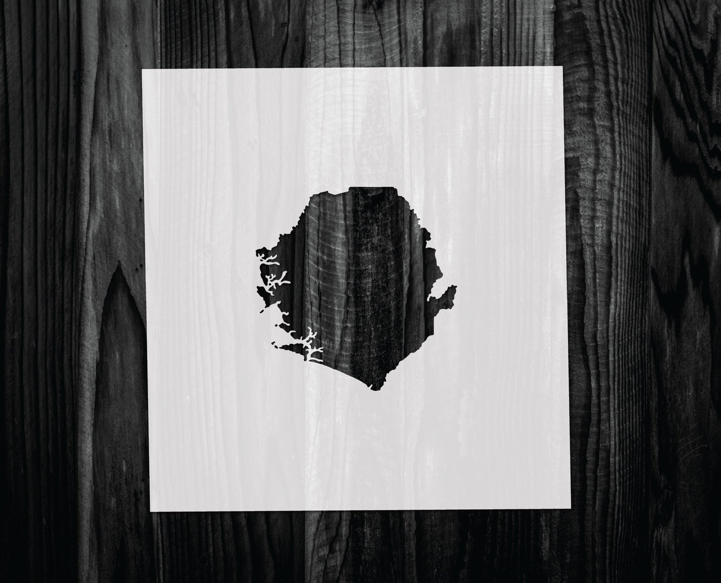 Sierra Leone Stencil, Mylar reusable stencil, Stencil, FAST SHIPPING