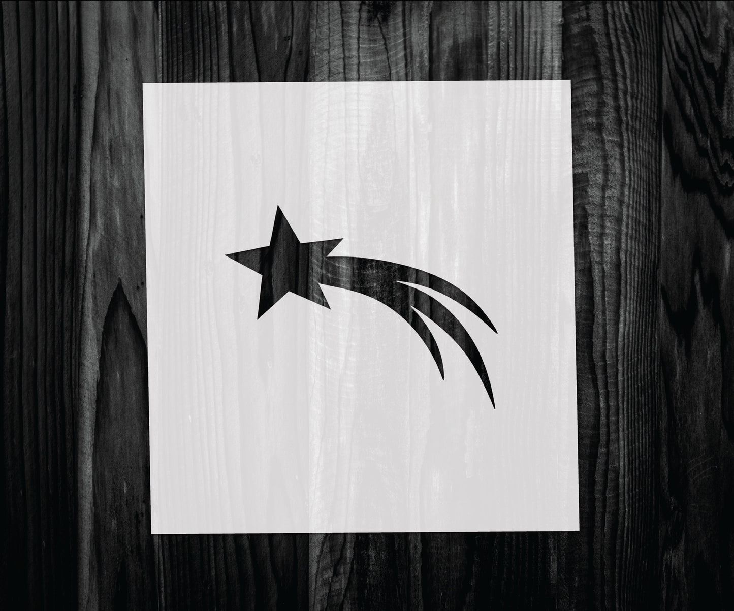 Shooting Star Stencil, Mylar reusable stencil, Stencil, FAST SHIPPING