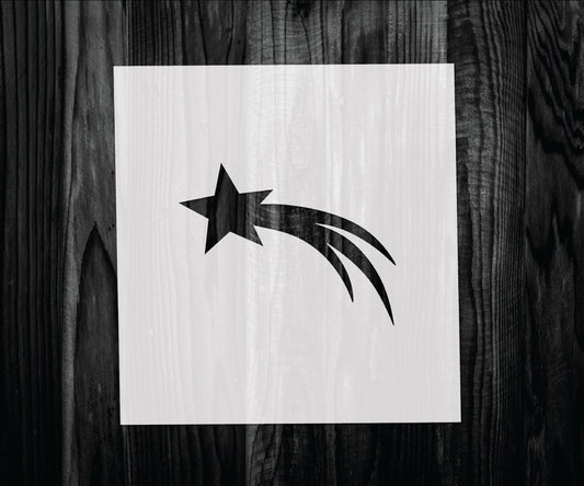 Shooting Star Stencil, Mylar reusable stencil, Stencil, FAST SHIPPING
