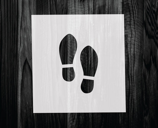 Shoe Print Stencil, Mylar reusable stencil, Stencil, FAST SHIPPING