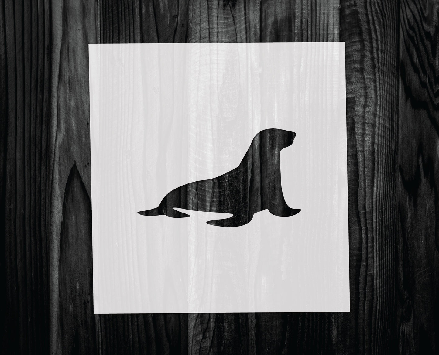 Sealion Stencil, Mylar reusable stencil, Stencil, FAST SHIPPING