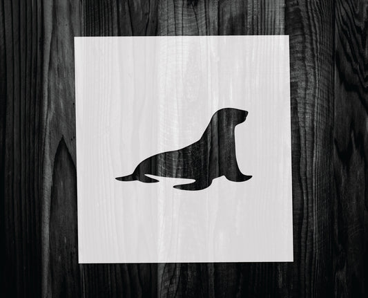 Sealion Stencil, Mylar reusable stencil, Stencil, FAST SHIPPING