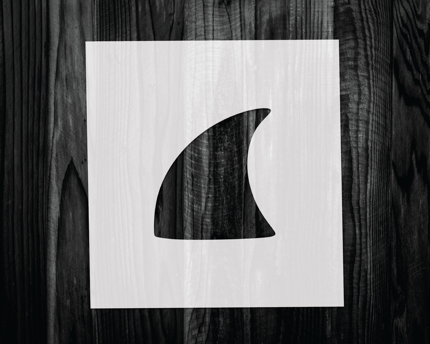 Shark Fin Stencil, Mylar reusable stencil, Stencil, FAST SHIPPING