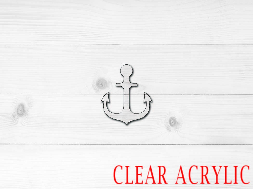 Anchor Acrylic Shape, Clear Acrylic Craft Blank, DIY Acrylic Blank