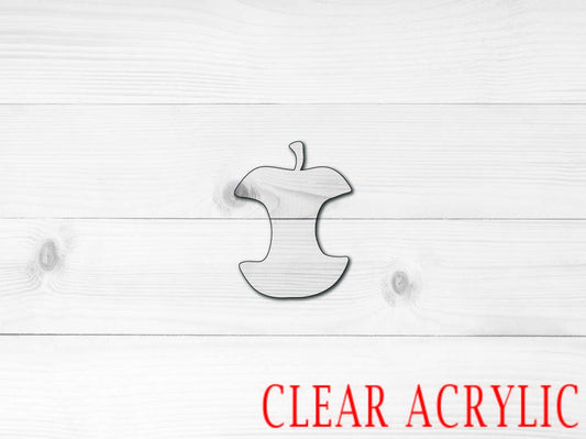 Apple Core Acrylic Shape, Clear Acrylic Craft Blank, DIY Acrylic Blank