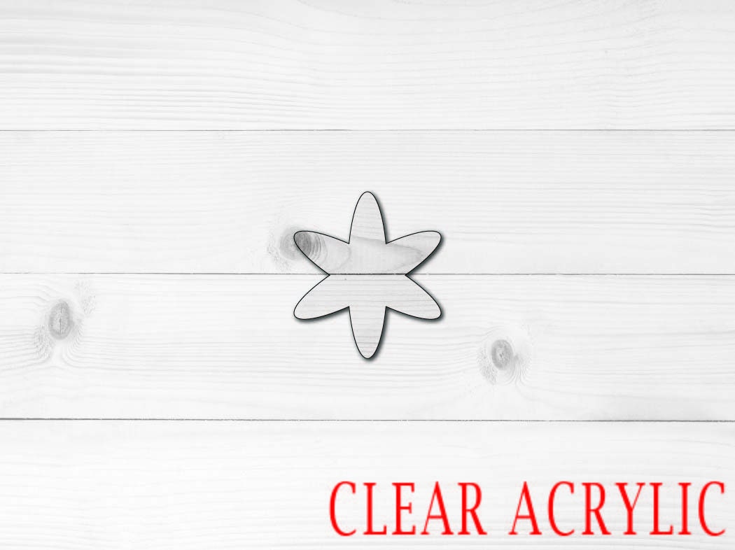 Asterisk Acrylic Shape, Clear Acrylic Craft Blank, DIY Acrylic Blank