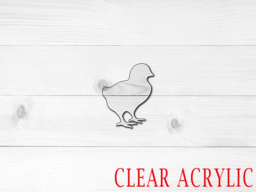 Baby chick Acrylic Shape, Clear Acrylic Craft Blank, DIY Acrylic Blank