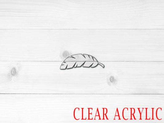 Banana Leaf Acrylic Shape, Clear Acrylic Craft Blank, DIY Acrylic Blank