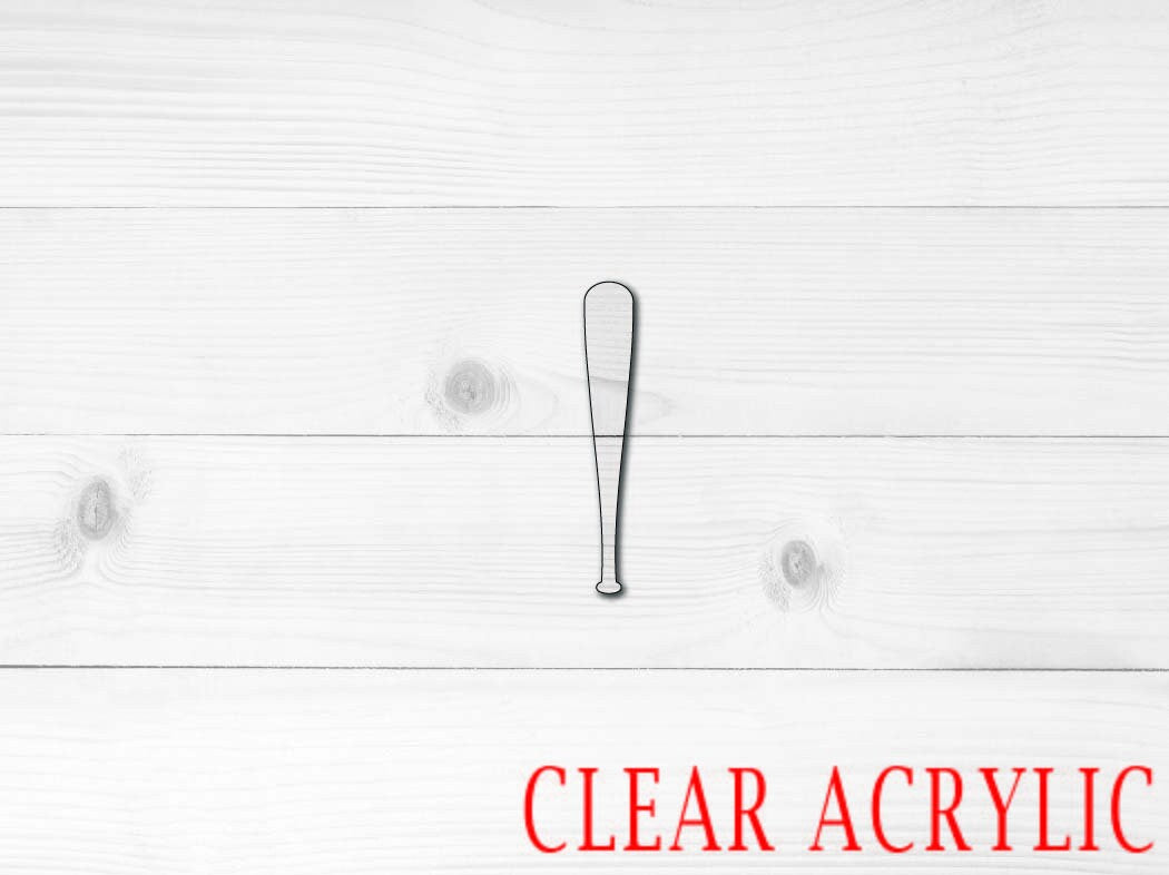 Baseball bat Acrylic Shape, Clear Acrylic Craft Blank, DIY Acrylic Blank