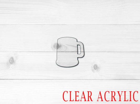 Beer Mug Acrylic Shape, Clear Acrylic Craft Blank, DIY Acrylic Blank