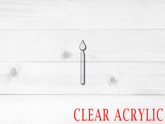 Birthday Candle Acrylic Shape, Clear Acrylic Craft Blank, DIY Acrylic Blank