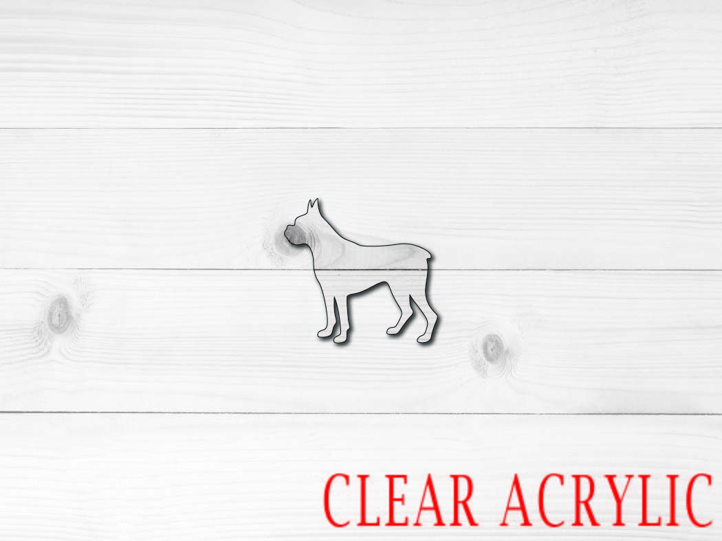 Boxer Dog Acrylic Shape, Clear Acrylic Craft Blank, DIY Acrylic Blank