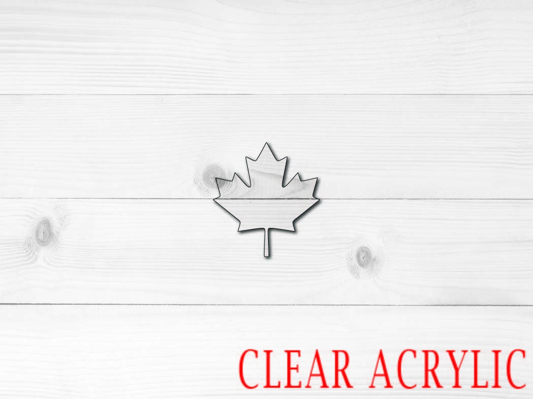 Canadian Maple Leaf Acrylic Shape, Clear Acrylic Craft Blank, DIY Acrylic Blank