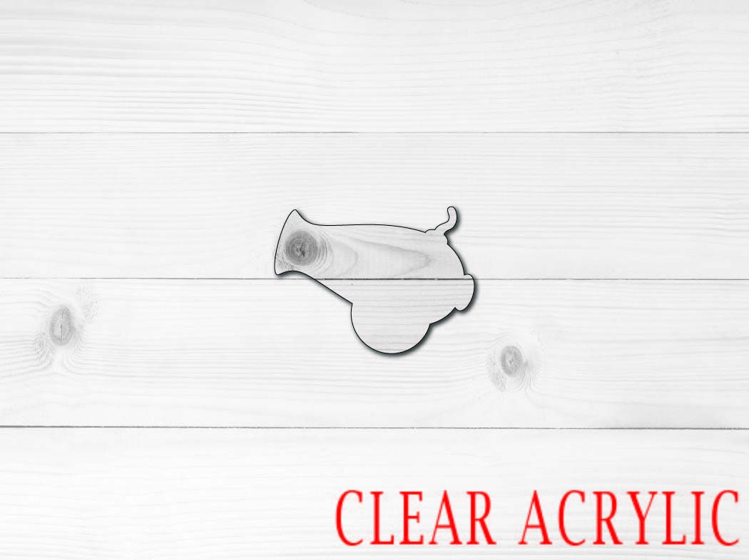 Cannon Acrylic Shape, Clear Acrylic Craft Blank, DIY Acrylic Blank