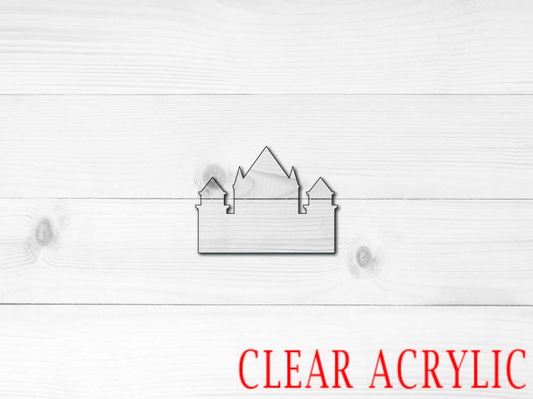 Castle Acrylic Shape, Clear Acrylic Craft Blank, DIY Acrylic Blank