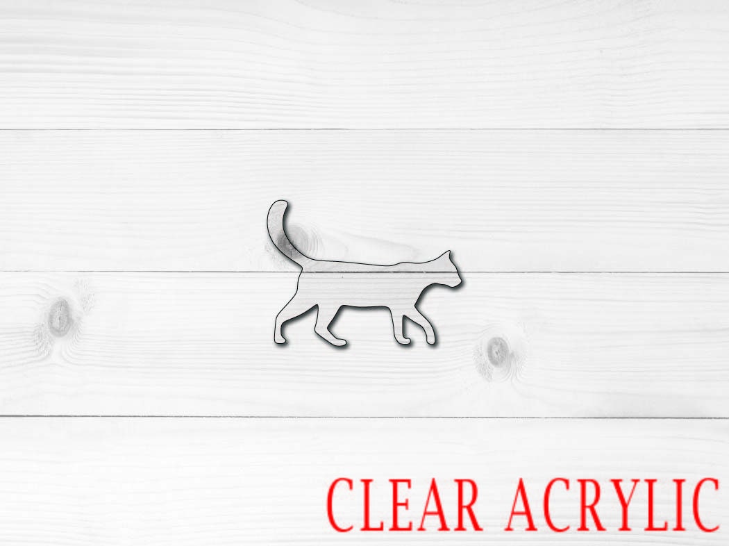 Cat Acrylic Shape, Clear Acrylic Craft Blank, DIY Acrylic Blank