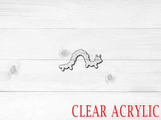 Caterpillar Acrylic Shape, Clear Acrylic Craft Blank, DIY Acrylic Blank