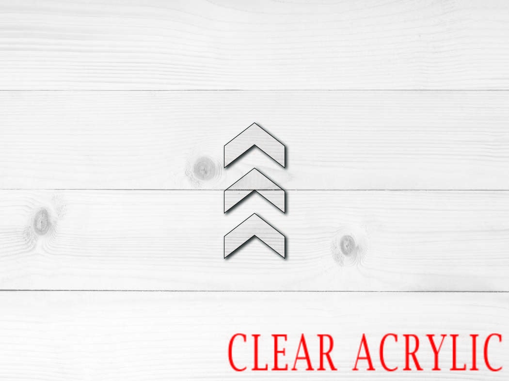 Chevron Acrylic Shape, Clear Acrylic Craft Blank, DIY Acrylic Blank