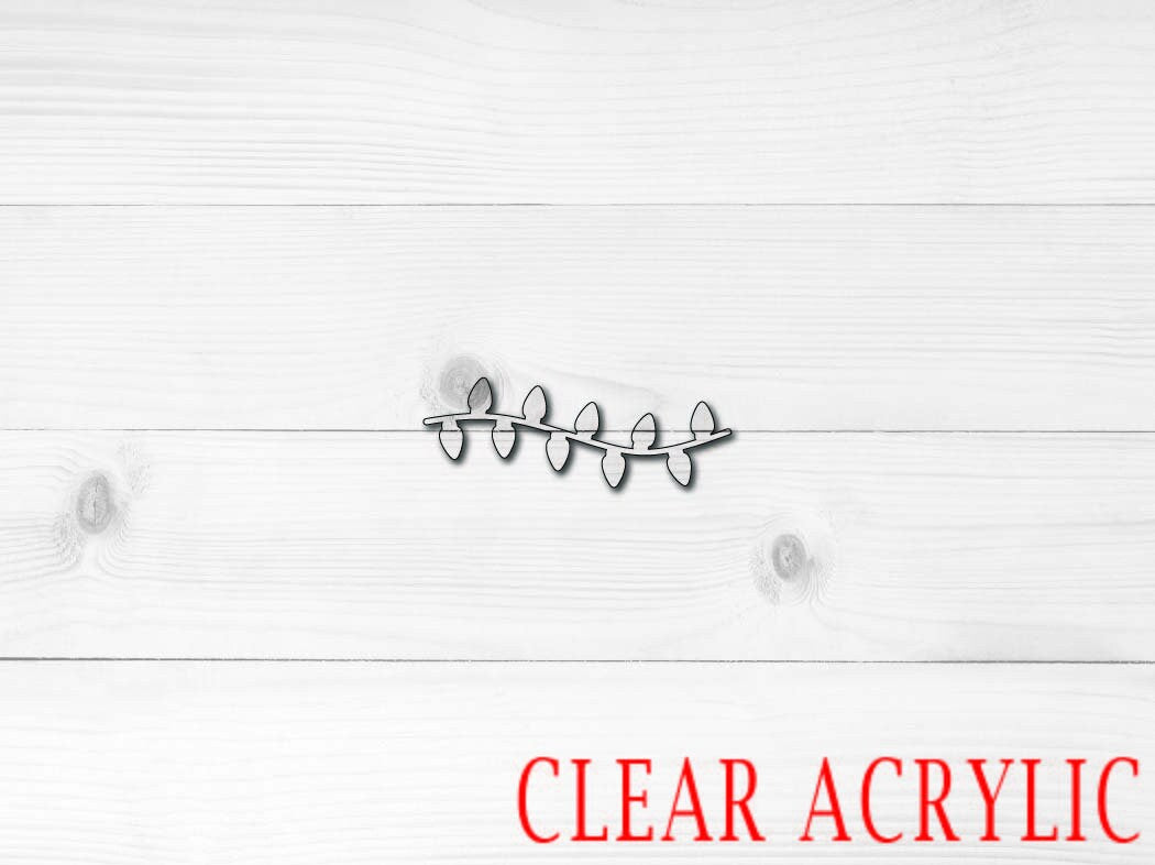 Christmas lights Acrylic Shape, Clear Acrylic Craft Blank, DIY Acrylic Blank