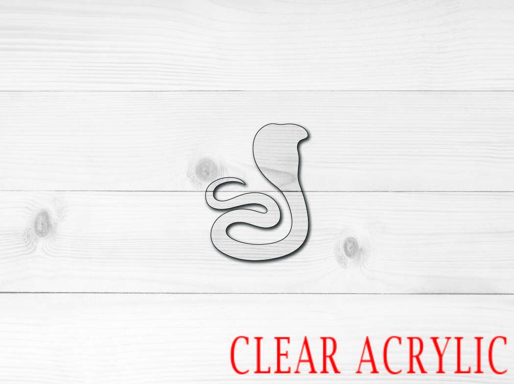 Cobra Acrylic Shape, Clear Acrylic Craft Blank, DIY Acrylic Blank