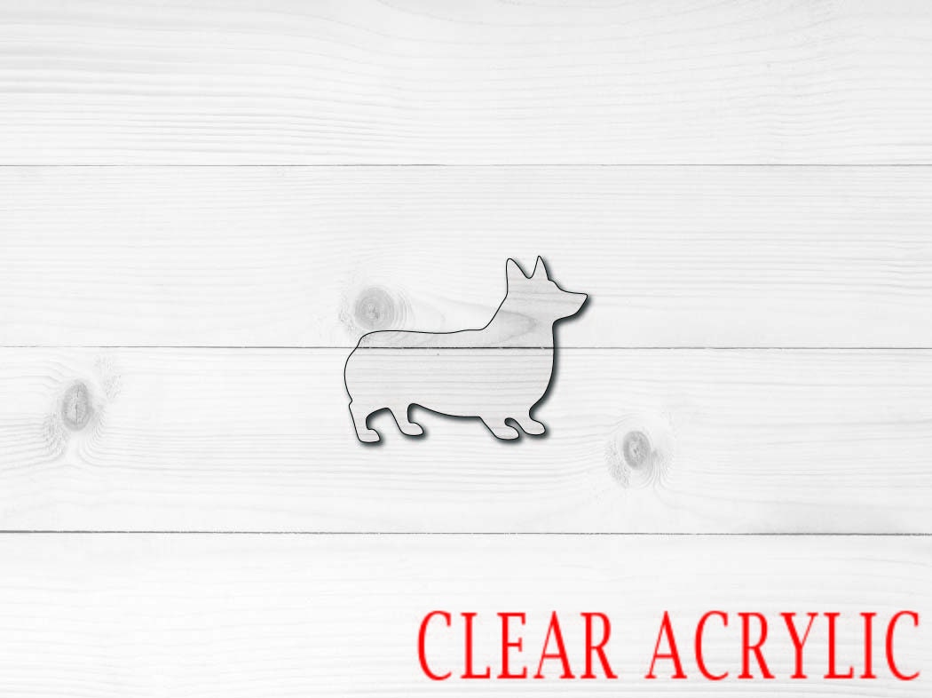 Corgi Acrylic Shape, Clear Acrylic Craft Blank, DIY Acrylic Blank